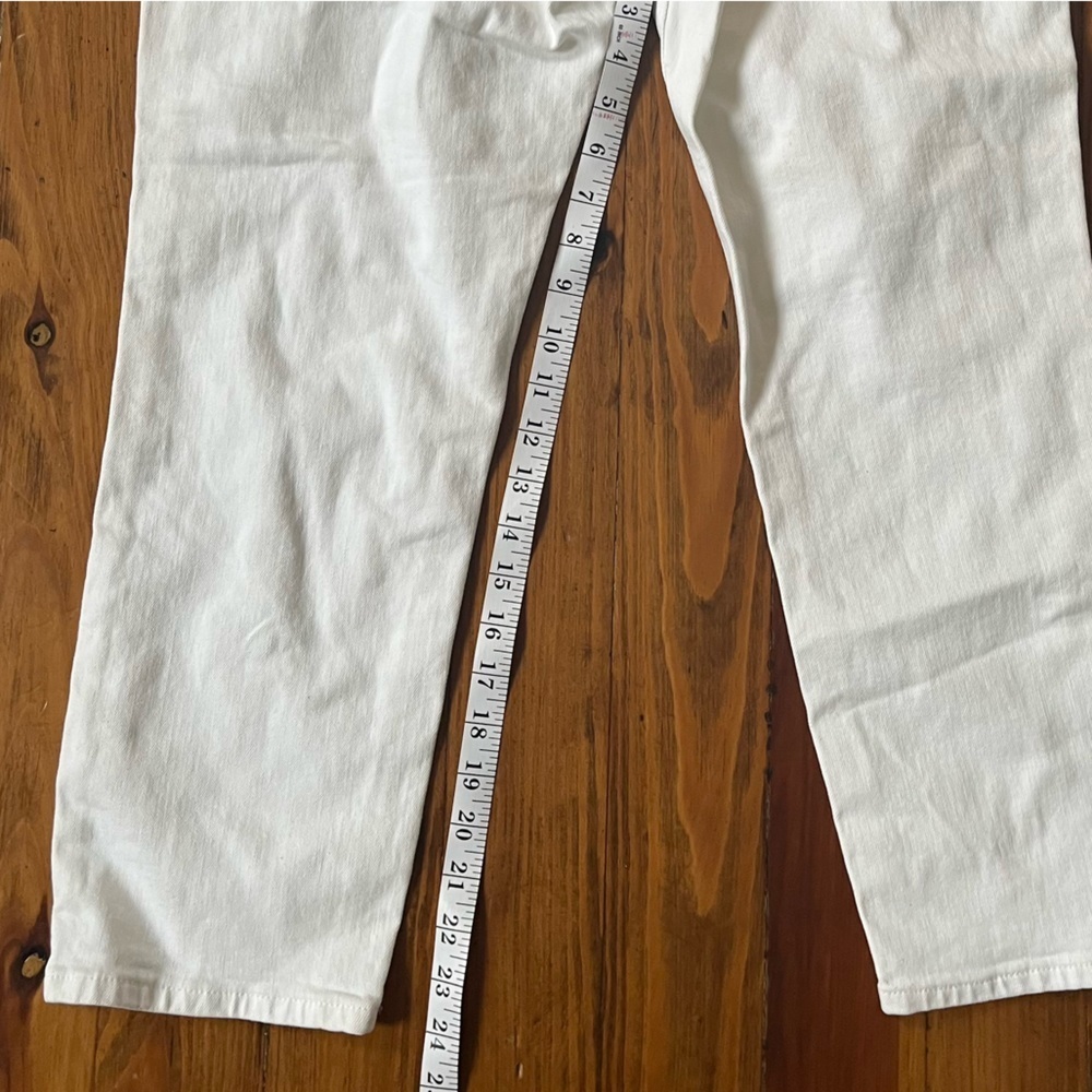 FRAME White High Waist Belted Pleated Pegged Jeans in 29 Crop - Picture 8 of 8